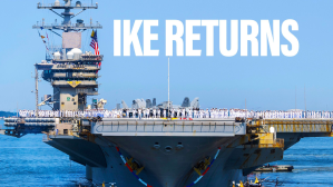 Aircraft carrier Ike returns home after hundreds of days at sea