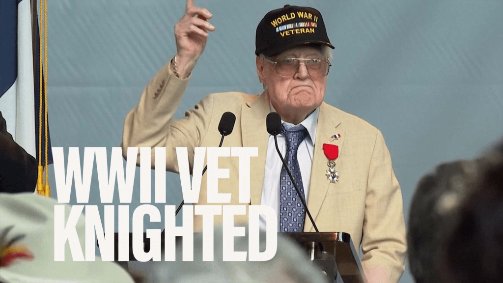 World War II veteran made an honorary French knight