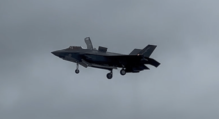 F-35B hovering at RIAT