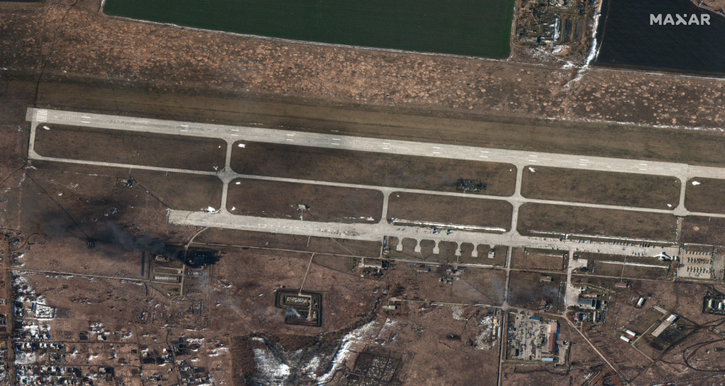 Airfield, fuel storage damaged in Russian attack on Ukraine, satellite images show