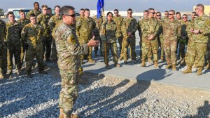 The commander of US forces in Afghanistan rocks a 1911 as his issued sidearm