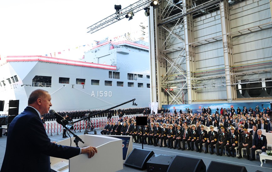 Turkish navy receives unmanned surface vessel, three crewed ships