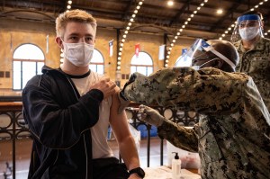 About a third of service members have taken the COVID-19 vaccine