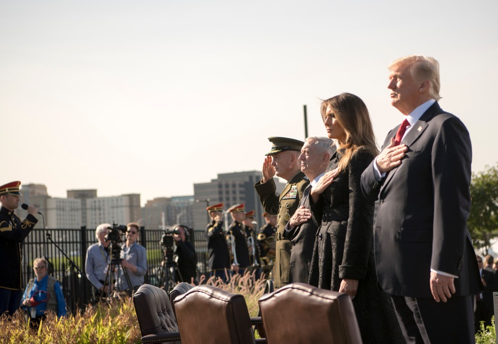 Trump, Mattis commemorate Sept. 11 attacks at Pentagon ceremony