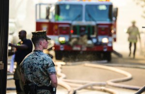 Barracks Marines rush in to rescue senior citizens caught in housing complex fire