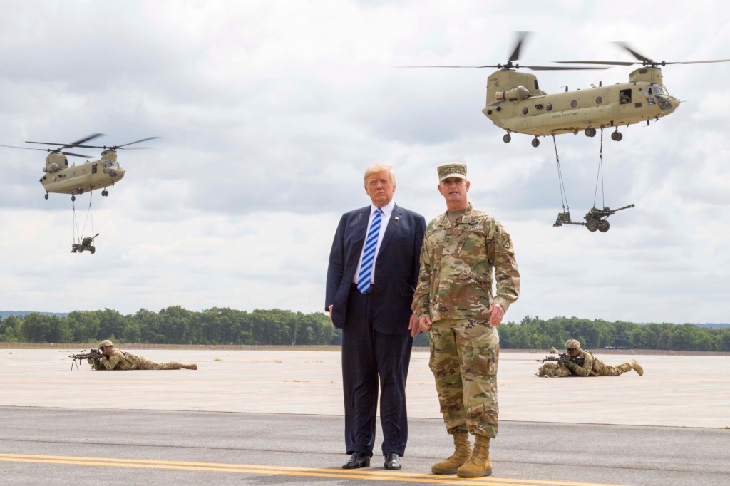 Trump appears to call for defense spending cuts