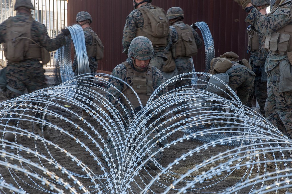 Trump says military could build border wall, but Democrats push back