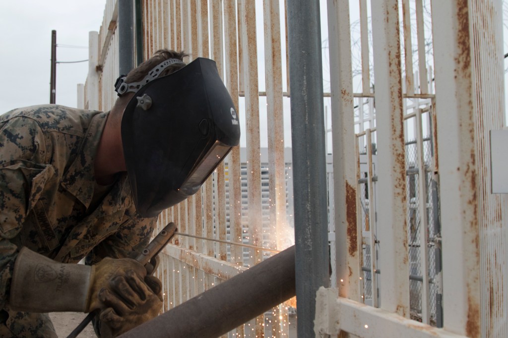 Which construction projects would be affected if Trump uses military money to build a wall?