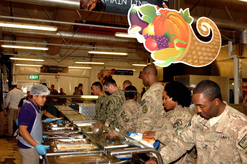 Thanksgiving meals deploy for troops