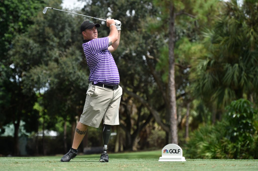 Army veteran, amputee chases dream in golf event