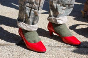 Soldiers in high heels draw online outburst