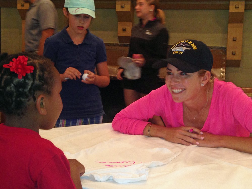 LPGA pro visits Norfolk, hosts clinic for kids