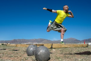 Athletes warming up for 2015 Warrior Games