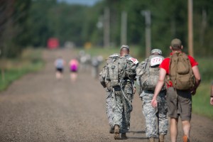 Participants in the 28th Bataan Memorial Death March donate more than 27,500 pounds of food