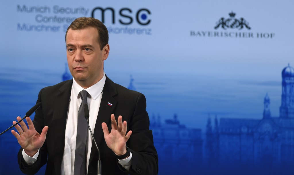 In Munich, Medvedev Tries To Leverage European Anxieties for Sanctions Relief