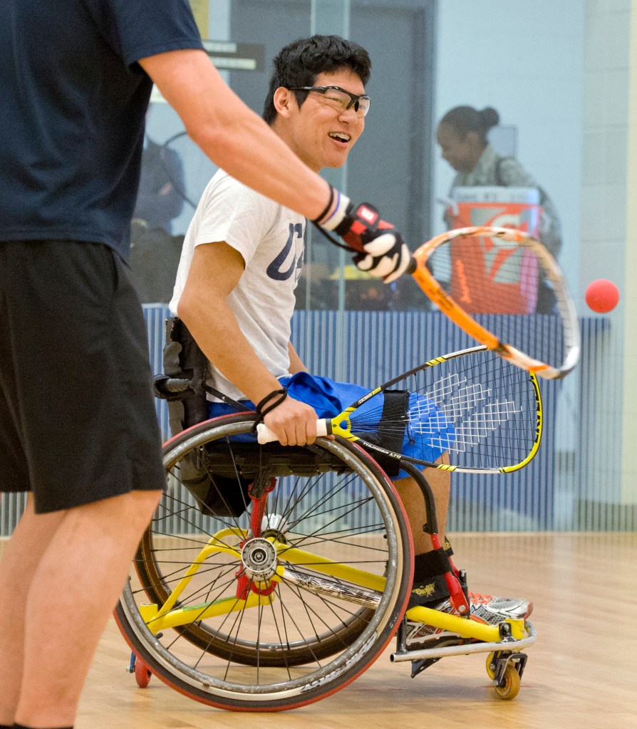 Robins Air Force Base introduces disabled to racquetball