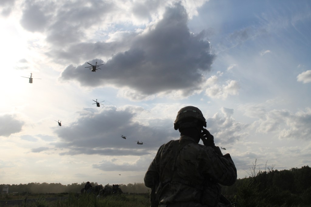 Under Cover of Darkness: Sky Soldiers Conduct Air Assault in Anakonda Exercise