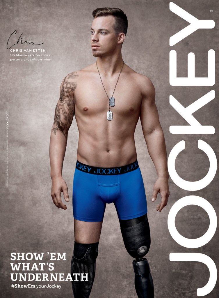 This Marine double amputee is now a Jockey underwear model