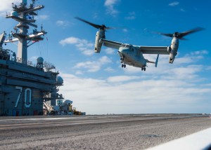 CMV-22 Osprey will deploy on Vinson with F-35C in 2021