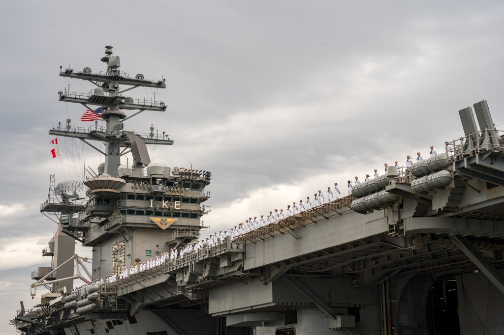 Eisenhower carrier strike group to join Ford in eastern Mediterranean