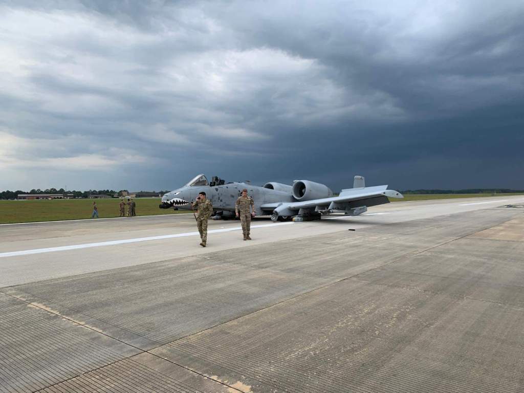 A-10 forced to make emergency belly landing at Moody AFB