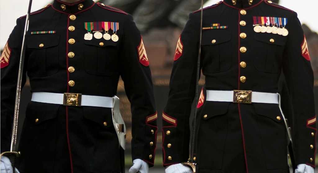 Marine vet donates dress blues and Iwo Jima sand to be buried with veteran killed in hit-and-run