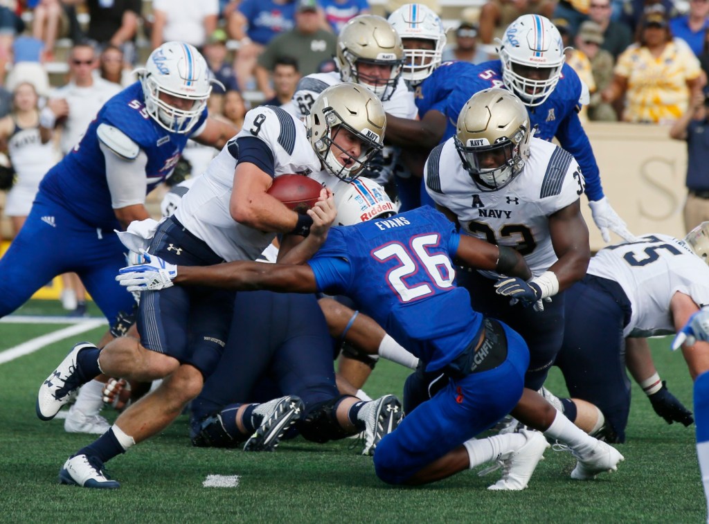 Abey, Navy’s running game grinds down Tulsa to stay unbeaten