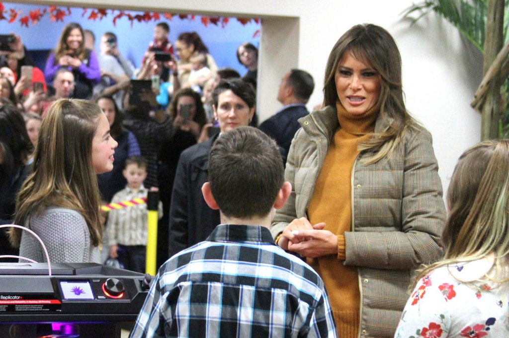 Melania Trump visits military families in Alaska