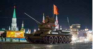 That time a WWII era Soviet tank did a barrel roll during a Russian military parade
