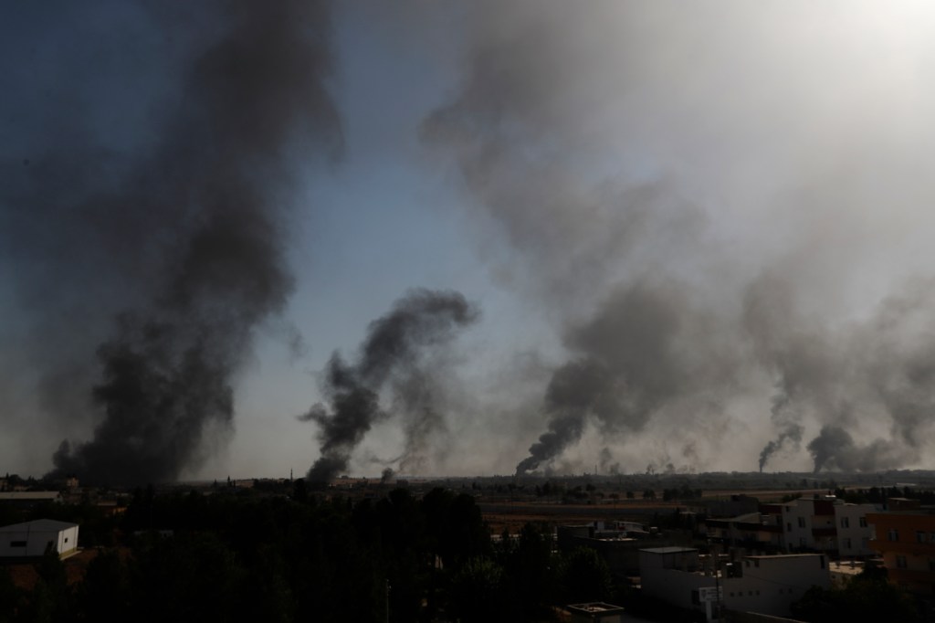 Turkey presses Syrian assault as thousands flee the fighting