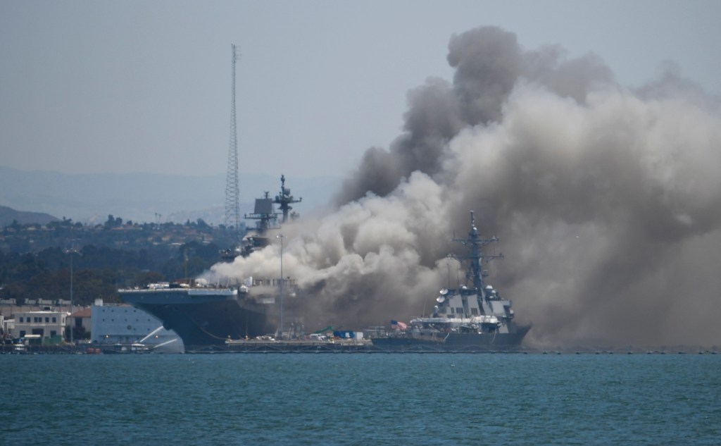 For the fire-ravaged ship Bonhomme Richard, the US Navy has no good options