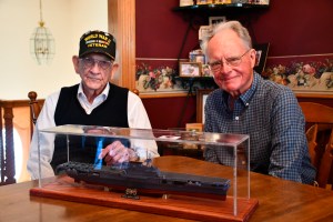 WWII Navy veteran honored with USS Yorktown replica model
