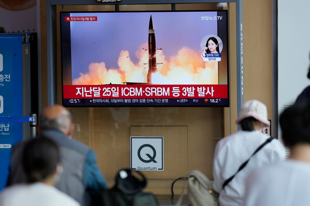 North Korea test-fires salvo of short-range missiles