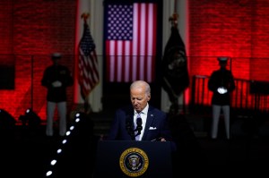 White House dismisses criticism of Marines’ presence at Biden speech