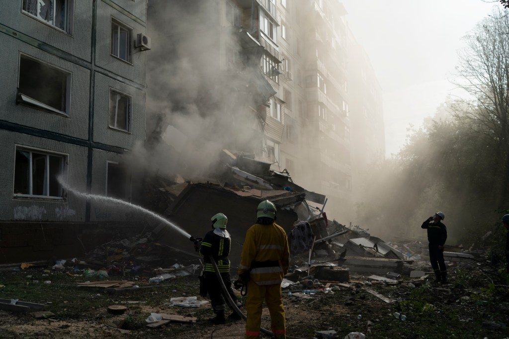 Strikes kill at least 12 in Ukraine following Crimea bridge blast