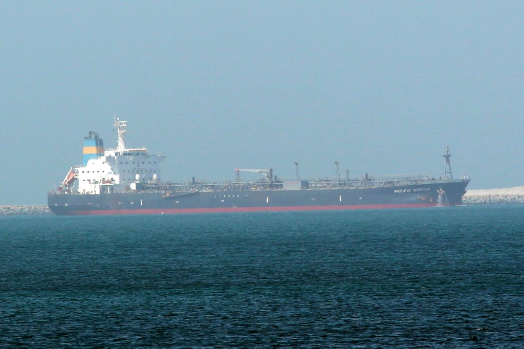 Iranian drone struck Israeli-linked tanker, US Navy says