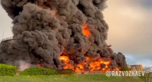 Ukrainian drones strike Crimea oil depot, Russian official says