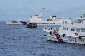 Philippine supply boats breach a Chinese coast guard blockade