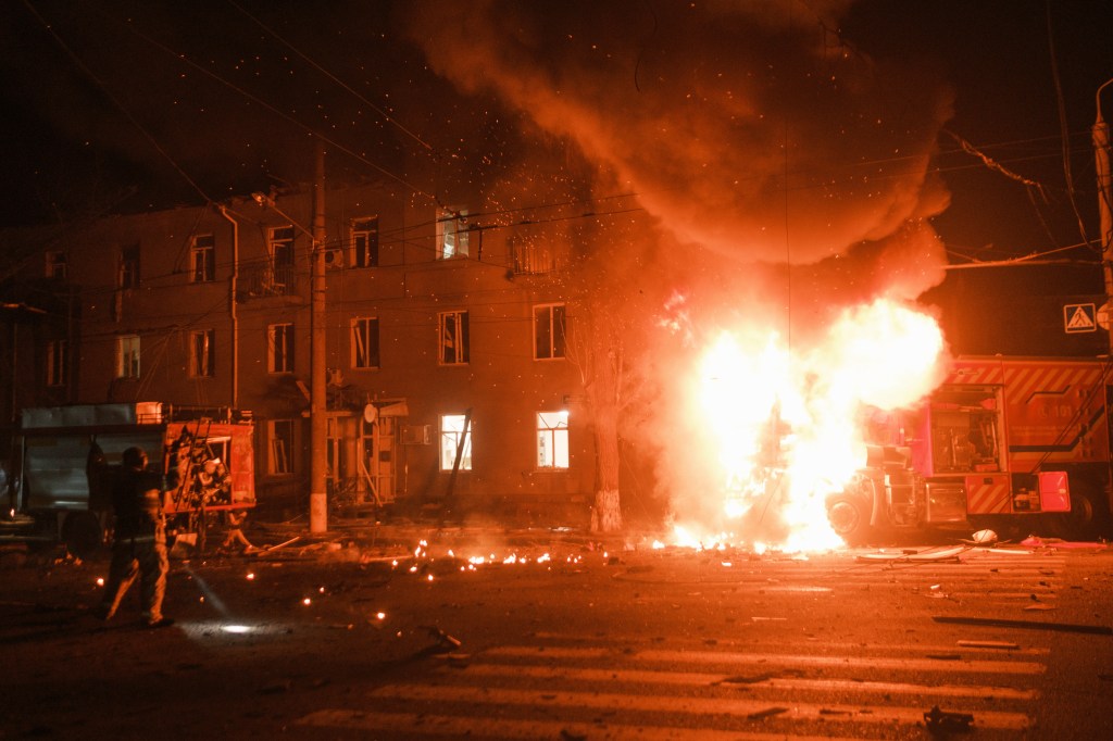 Drone attack kills 4 in Ukrainian city as Russia rebuilds war strength