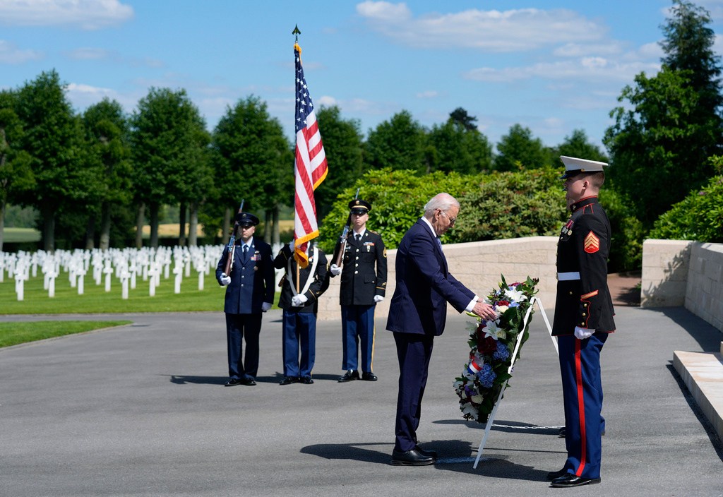 Biden honors US war dead with Aisne-Marne American Cemetery visit