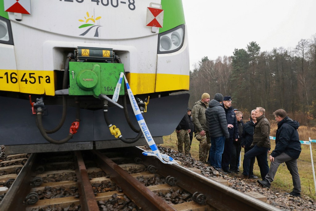 Ukrainians working for Russia suspected in railway blast, Poland says