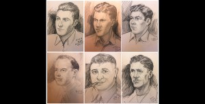 Who are the men in soldier’s WWII sketches?