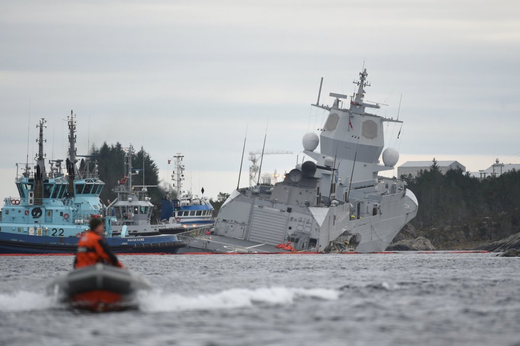 Norwegian warship collides with oil tanker following NATO exercise