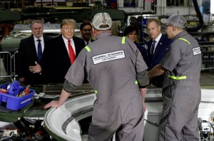 Trump embraces politics of defense spending in battleground Ohio
