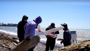 This amphibious drone belly-flops … and that’s a good thing