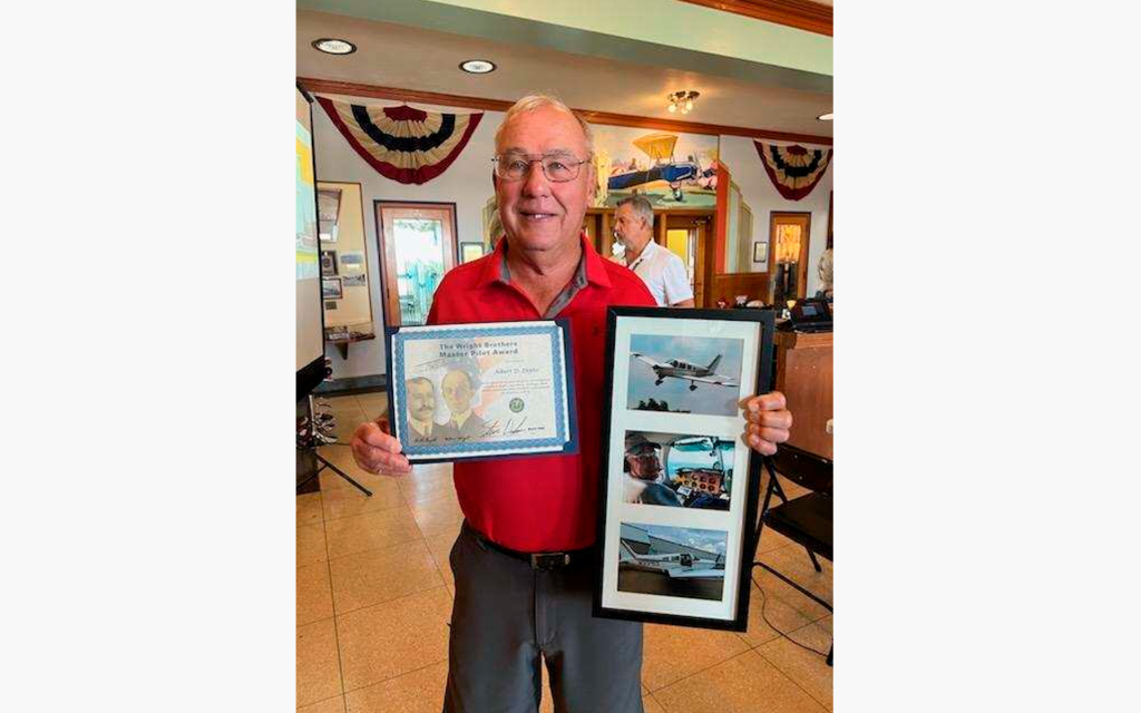 Marine veteran recognized for decades of smooth flying