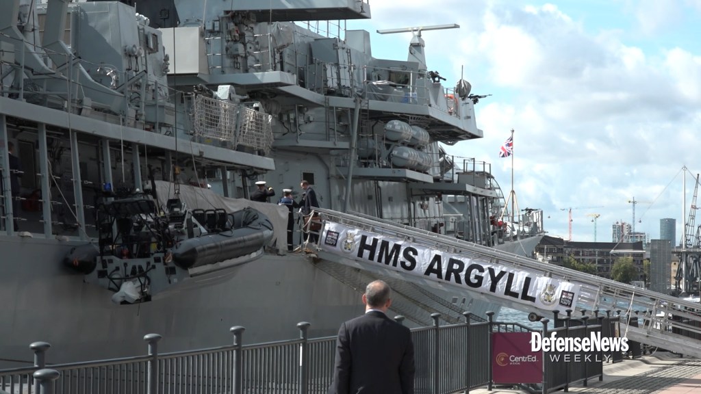 Technology onboard British frigate HMS Argyll