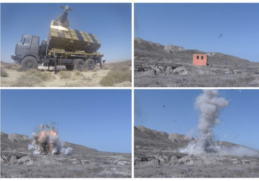 Azerbaijan shows off kamikaze drone in military exercises