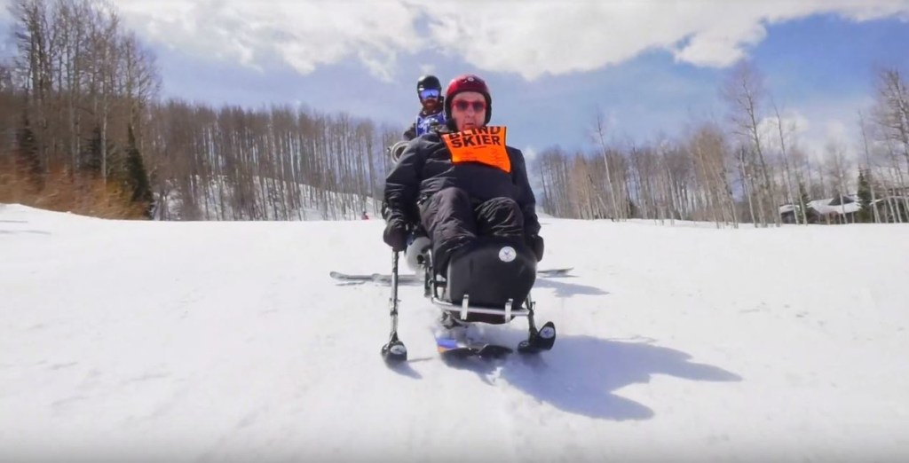 Meet a 94-year-old blind Navy veteran who decided to try downhill skiing