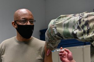 Gen. Brown, Chief Bass receive COVID vaccines; urge airmen to do the same